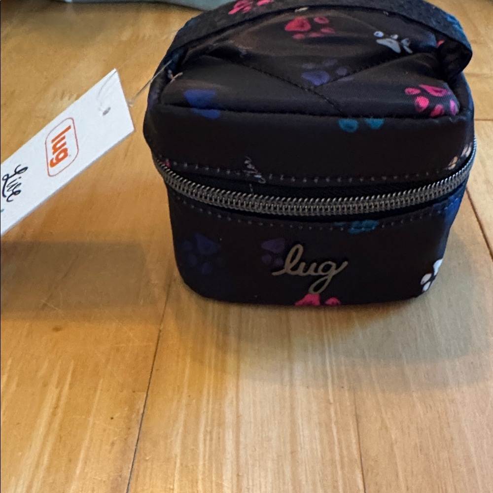Lug Mini Swizzle Jewelry Case NWT Paw Prints Puppy Dog Puppies